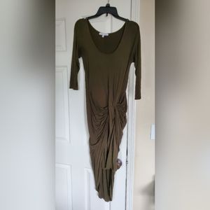 Draped Green Dress